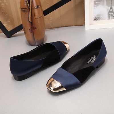HERMES Shallow mouth flat shoes Women--005